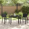 vidaXL Hage Spisegruppe 3 pcs Svart Poly rattan