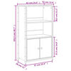 vidaXL Highboard r&oslash;kt eik 62x32x103,5 cm konstruert tre