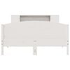 vidaXL Seng med bokhylle uten madrass hvit 160x200 cm heltre furu
