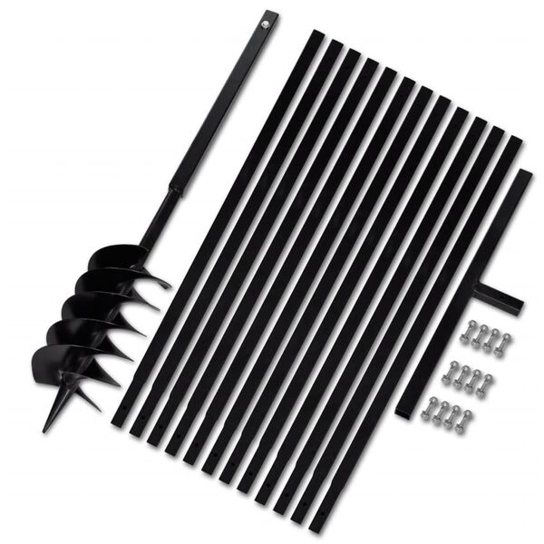 Jordbor med håndtak 150 mm og forlengere 13 m stål