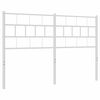 vidaXL Utskiftbar sengegavl i metall hvit 135 cm