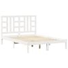 vidaXL Sengeramme hvit heltre 135x190 cm Double