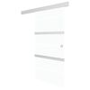 vidaXL Skyved&oslash;r ESG-glass og aluminium 90x205 cm s&oslash;lv