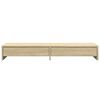 vidaXL Skjermstativ med skuffer sonoma eik 100x27x15 cm konstruert tre