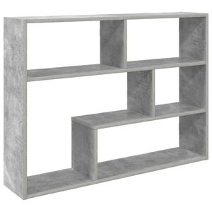 vidaXL Vegghylle Veggmontert Betonggr&aring; 95 x 20 x 69,5 cm