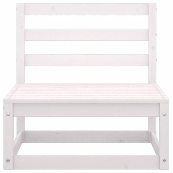 vidaXL Hagesofagruppe med puter 2 deler hvit heltre furu