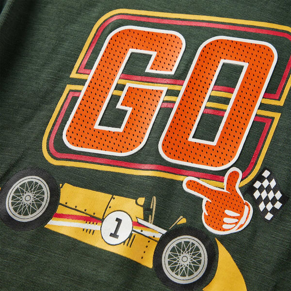 T-skjorte for barn med lange ermer m&oslash;rkegr&oslash;nn 104