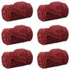 vidaXL Kastepledd 6 pcs Bordeaux R&oslash;d 200 x 150 cm Fleece