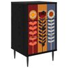 vidaXL Nattbordskap ESSEN Svart eik 36 x 33 x 61 cm Konstruert tre