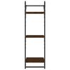 vidaXL Vegghyllesett med stenger 6 stk brun eik konstruert tre