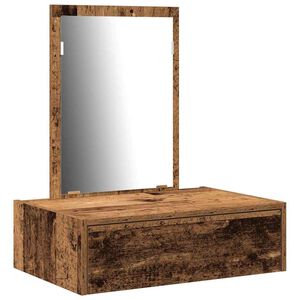 vidaXL Sminkebord med skuff Brun 60 x 40 x 70 cm Konstruert tre