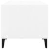 vidaXL Salongbord h&oslash;yglans hvit 90x49x45 cm konstruert tre