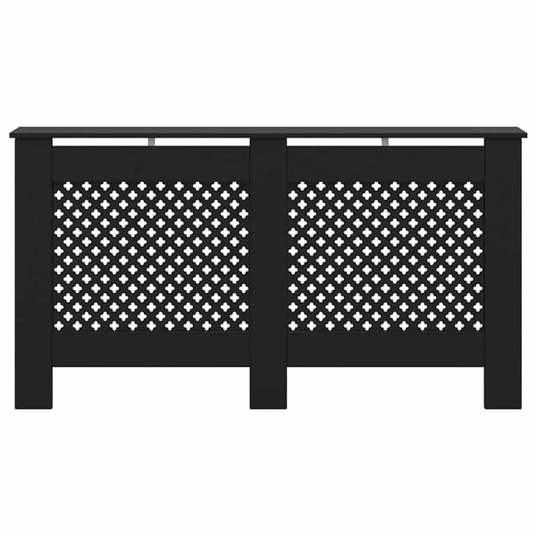vidaXL Radiatordeksel svart 152x19x81,5 cm MDF