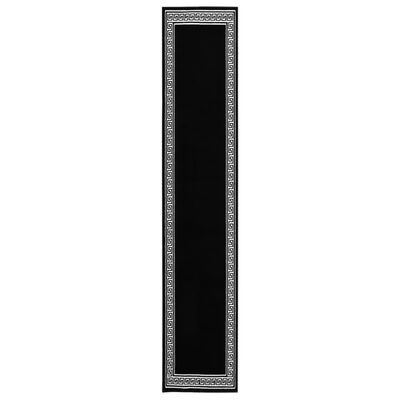 vidaXL Teppeløper BCF svart med motiv 60x450 cm