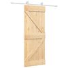 vidaXL Skyved&oslash;r Naturlig og Hvit 80 x 210 cm Heltre furu