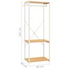 vidaXL Garderobe hvit og eik 60x40x167 cm metall og sponplate