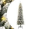 vidaXL Kunstig juletre med 300 LED og flokket sn&oslash; 180 cm