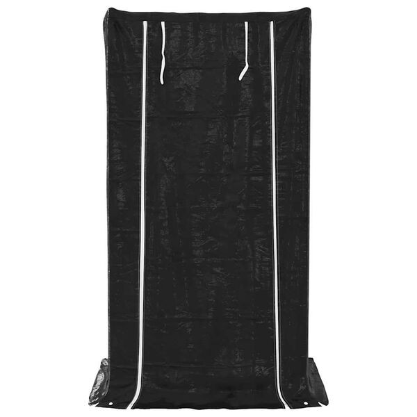 vidaXL Vedstativ med regntrekk 100x80x200 cm galvanisert stål