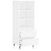 vidaXL Highboard hvit 40x36x110 cm konstruert tre