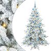 vidaXL Kunstig sammensatt juletre med 300 LED Hvit 180 cm PVC og st&aring;l