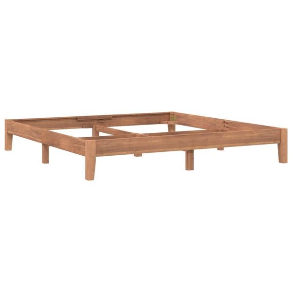 vidaXL Sengeramme heltre teak 200x200 cm