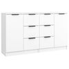 vidaXL Skjenker 2 stk hvit 60x30x70 cm konstruert tre