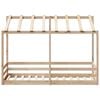 vidaXL Barneseng med tak 75x190 cm heltre furu