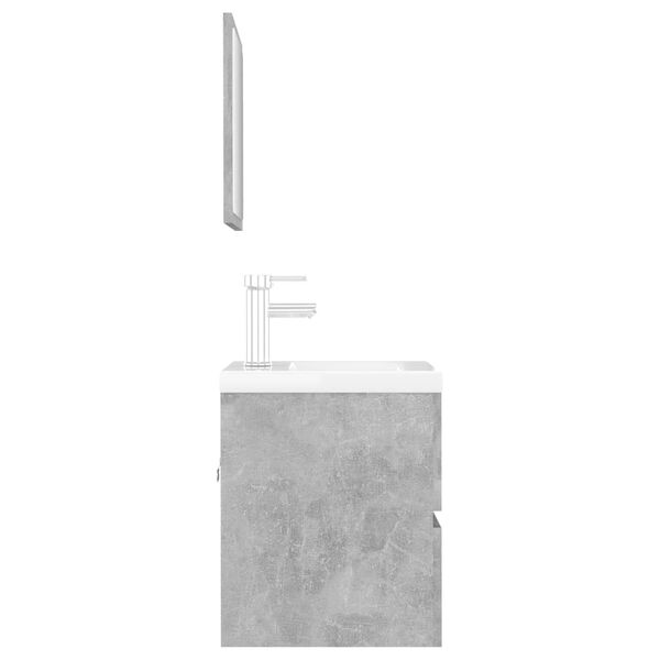 vidaXL Baderomsm&oslash;belsett betonggr&aring; sponplate