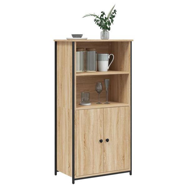 vidaXL Highboard sonoma eik 62x36x121,5 cm konstruert tre