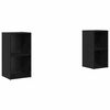 vidaXL TV-benksett 2 pcs Svart Eik 72 x 35 x 36,5 cm Konstruert tre