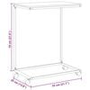 vidaXL Sidebord med hjul svart 55x35x70 cm konstruert tre