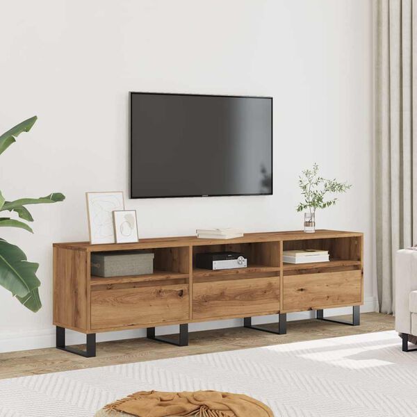 vidaXL TV-benk artisan eik 150x30x44,5 cm konstruert tre