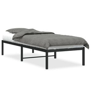 vidaXL Sengeramme i metall svart 75x190 cm