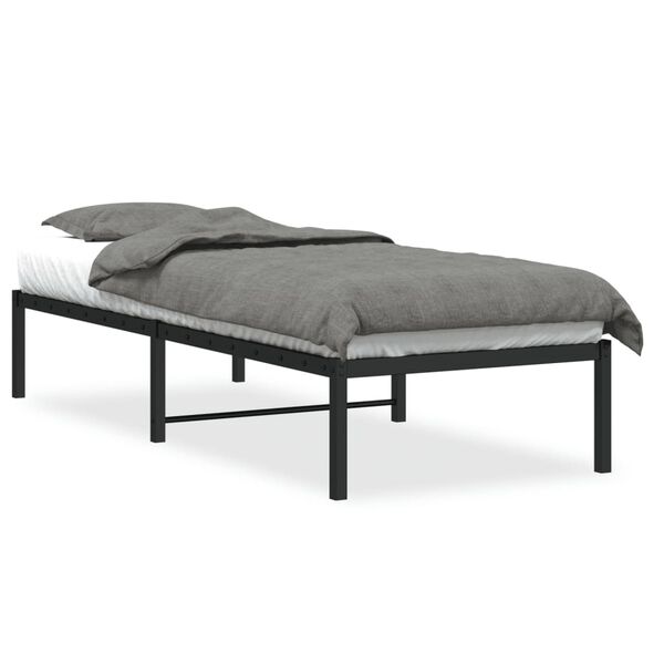 vidaXL Sengeramme i metall svart 75x190 cm