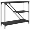 vidaXL Konsollbord Svart Eik 88,5 x 30 x 75 cm Konstruert tre