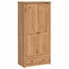 vidaXL Garderobeskap PANAMA Honning 88,5 x 50 x 185 cm Heltre furu