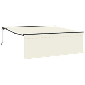 vidaXL Uttrekkbar markise Krem 400 &times; 300 cm Polyester og aluminium