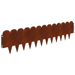vidaXL Gjerdekant 10 stk. 103 x 25 cm St&aring;l Rusten
