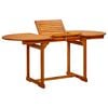 vidaXL Utend&oslash;rs spisebord (120-170)x80x75 cm heltre akasie