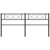 vidaXL Utskiftbar sengegavl i metall svart 200 cm