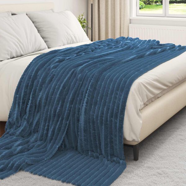 vidaXL Kastepledd 6 pcs Marinebl&aring; 240 x 220 cm Fleece