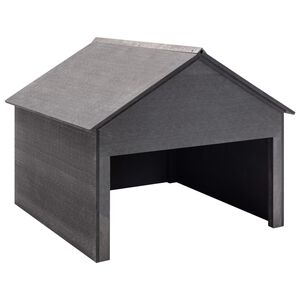 vidaXL Garasje for gressklipper gr&aring; 80x80x70 cm WPC