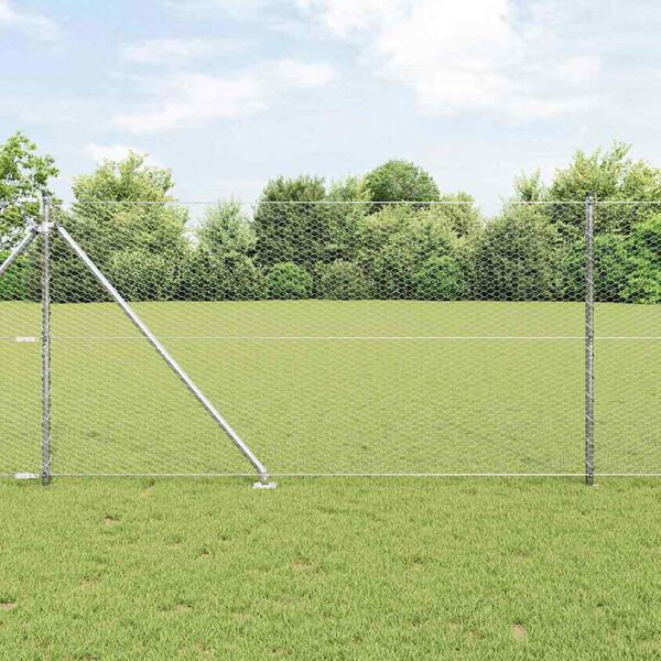 vidaXL Gjerdep&aring;le s&oslash;lv 100 x 1,4 m (25 mm mesh) St&aring;l