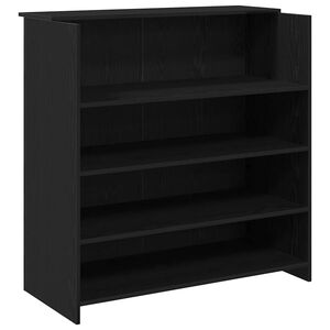 vidaXL Resepsjonsdisk svart eik 100x50x103,5 cm konstruert tre