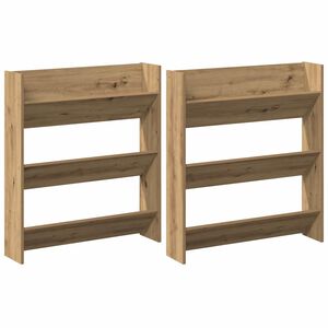 vidaXL Sko Skap 2 stk. 85 x 18 x 90 cm Konstruert tre Artisan eik