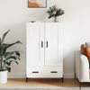 vidaXL Highboard h&oslash;yglans hvit 69,5x31x115 cm konstruert tre