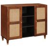 vidaXL Serviesskap Brun 90 x 33,5 x 75 cm Massiv mango tre