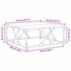 vidaXL Kaffebord Gamle tre 70 x 70 x 30 cm Konstruert tre