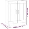 vidaXL Skjenk hvit 69,5x34x90 cm konstruert tre