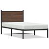vidaXL Sengeramme i metall uten madrass brun eik 75x190 cm
